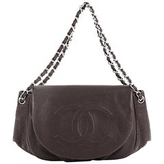 Chanel Timeless Half Moon Flap Bag Caviar Medium