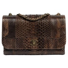 CHANEL, Timeless in brown exotic leather