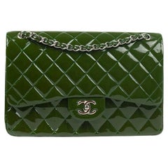CHANEL, Timeless in green patent leather