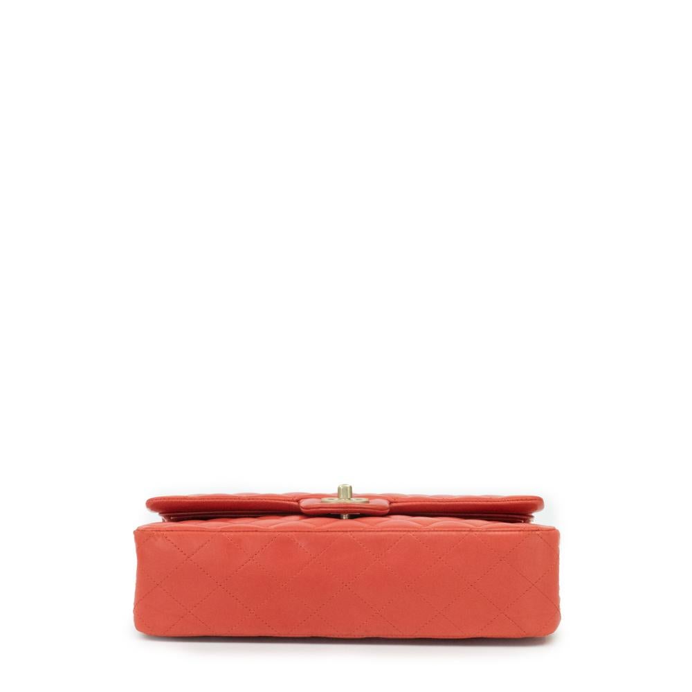 Chanel, Timeless in orange leather In Good Condition In Clichy, FR