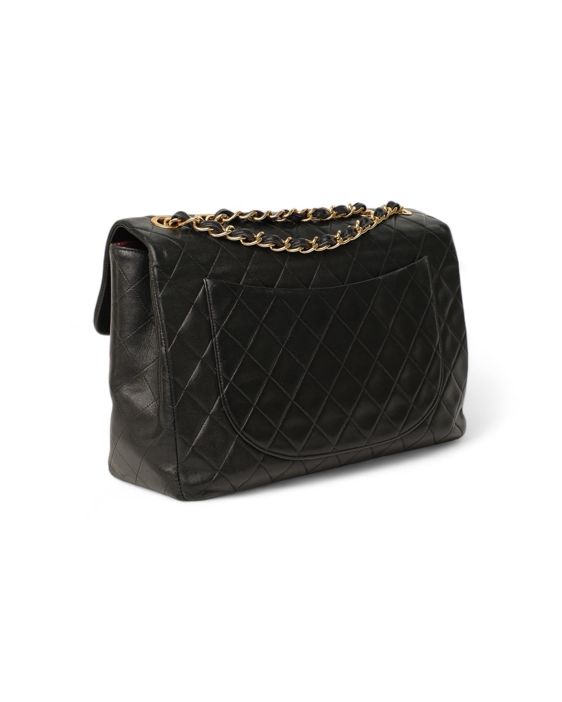 Chanel Timeless Jumbo Big Logo Flap Vintage Borsa A Spalla For Sale 2