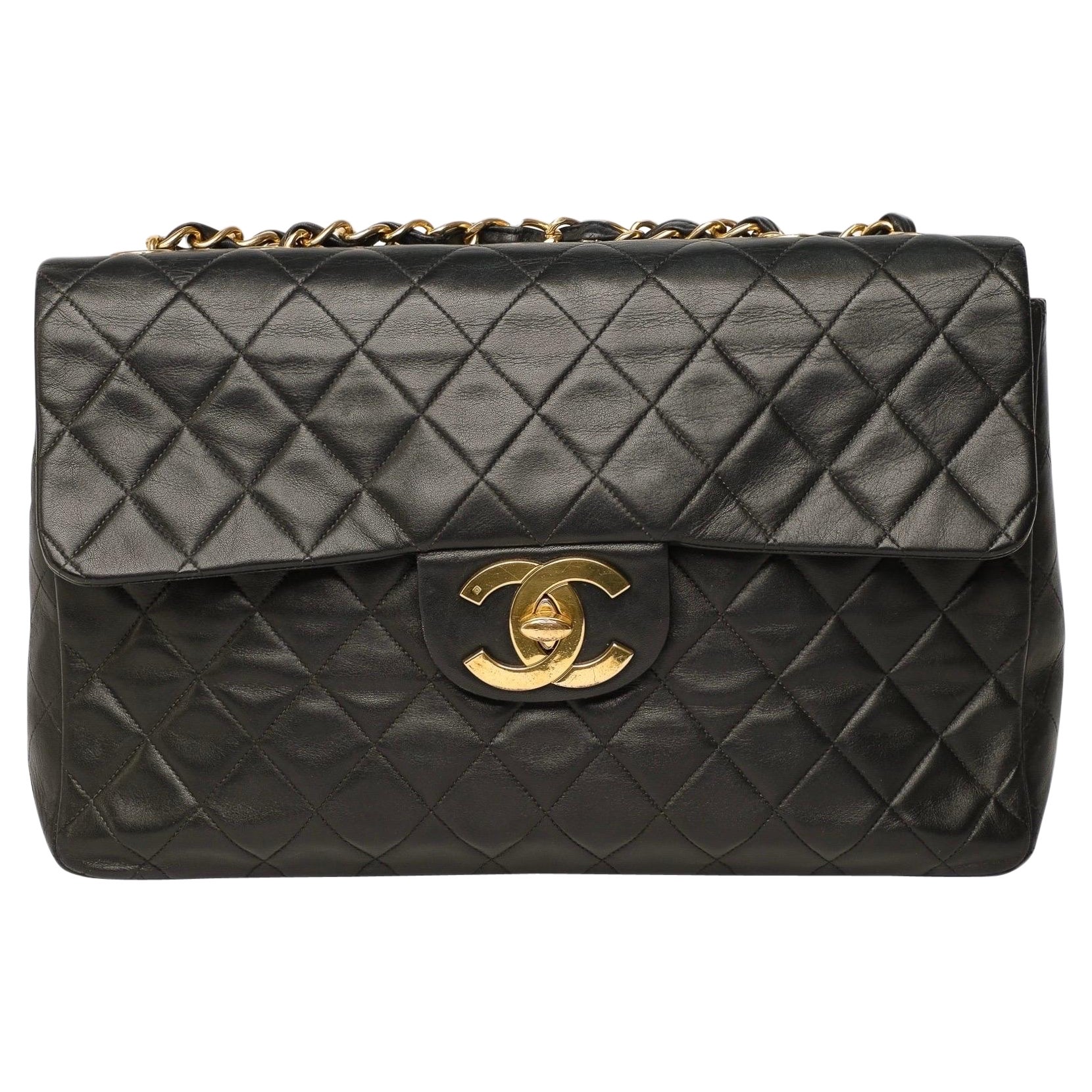Chanel Timeless Jumbo Big Logo Flap Vintage Borsa A Spalla