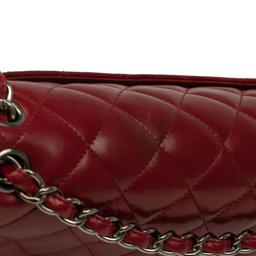 CHANEL, Timeless Jumbo in red leather  For Sale 8
