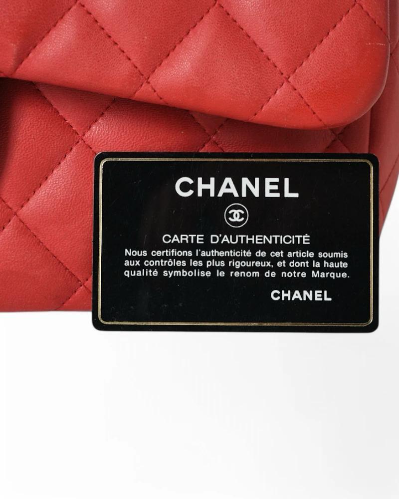 Chanel Timeless Jumbo Rossa in vendita 9