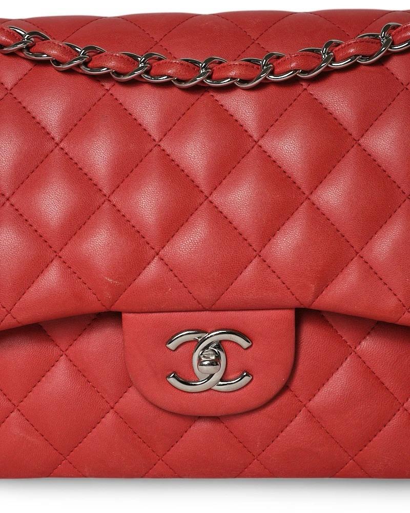 Chanel Timeless Jumbo Rossa in vendita 11