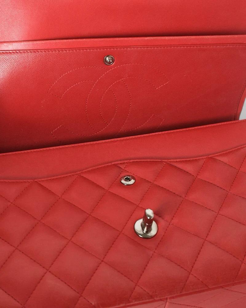Chanel Timeless Jumbo Rossa in vendita 14