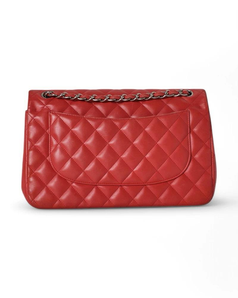 Chanel Timeless Jumbo Rossa In condizioni buone in vendita a Torre Del Greco, IT