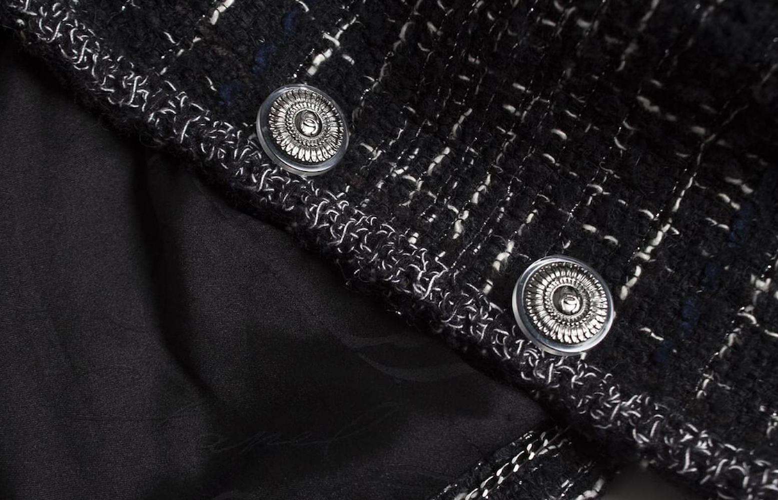 Chanel Timeless Little Black Jacket with CC Buttons In Excellent Condition In Dubai, AE