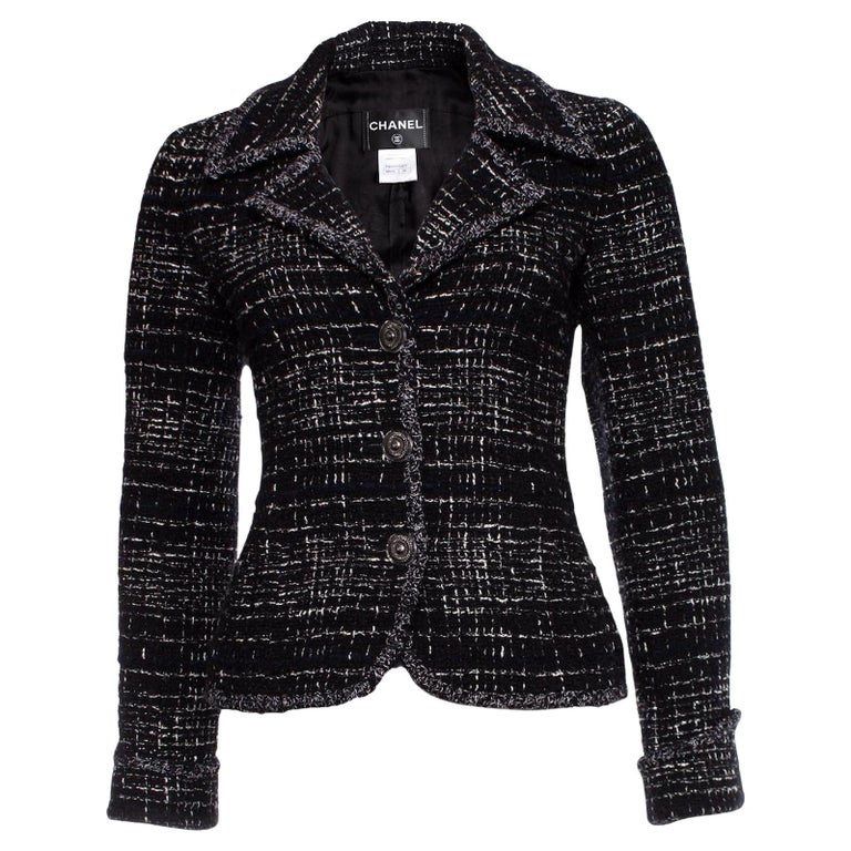 chanel black lambskin jacket
