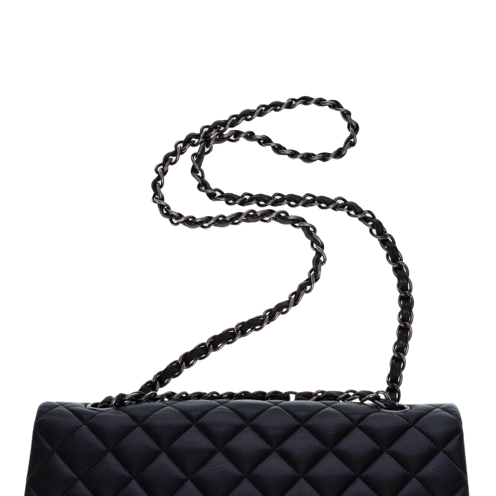 Chanel Timeless medium 25cm limited edition in black leather, SHW 4