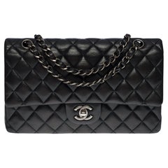 Chanel Timeless medium 25cm limited edition in black leather, SHW