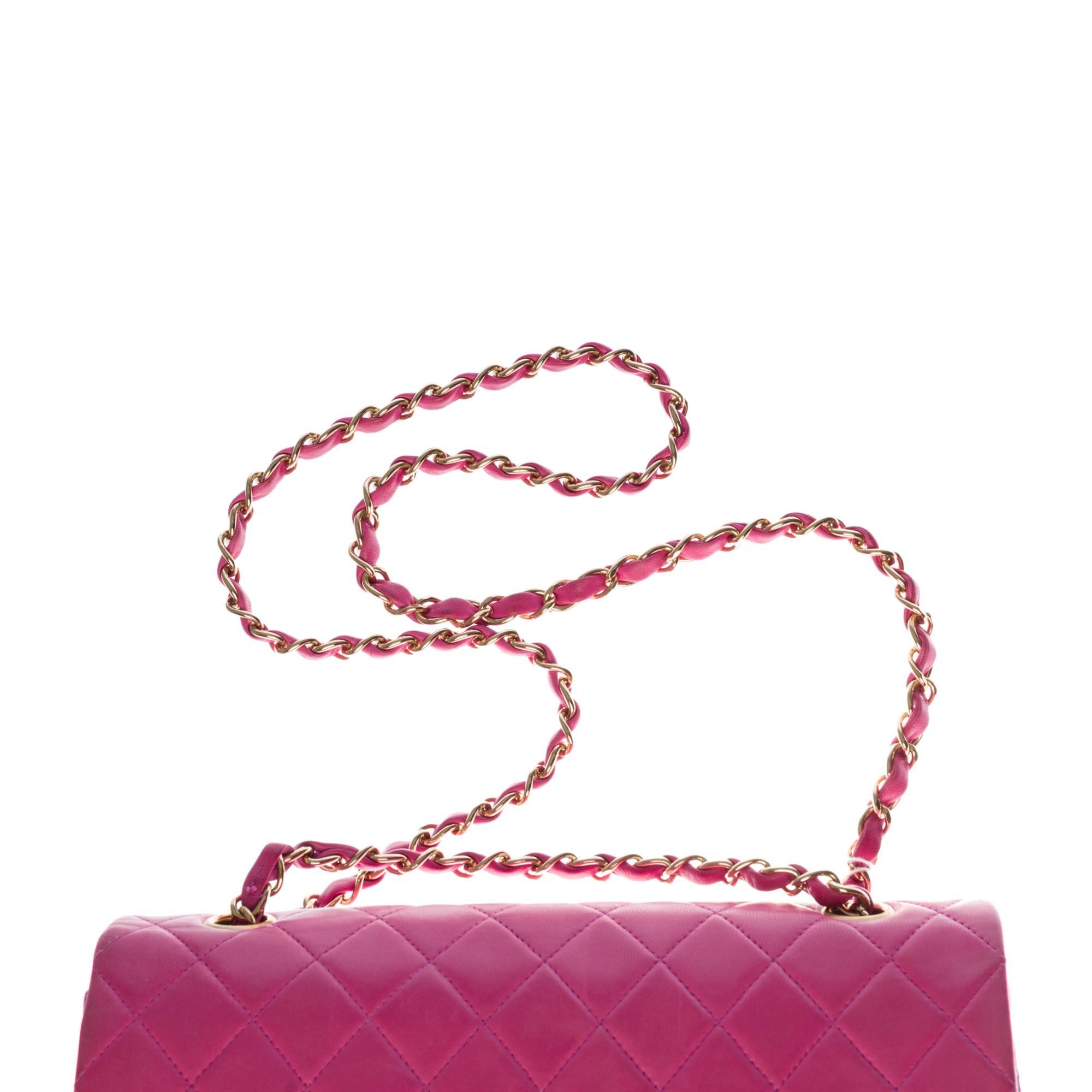 Chanel Timeless Medium double flap Shoulder bag in Pink quilted ...