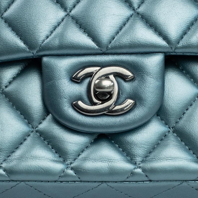 CHANEL, Timeless Medium in blue leather For Sale at 1stDibs