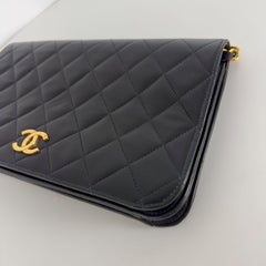 CHANEL Timeless Medium Wallet on Chain Black Lambskin Leather 1996–1997