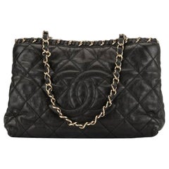 Chanel Timeless Mini Chain Around Shopper Caviar Gst Gold Hardware Black Bag