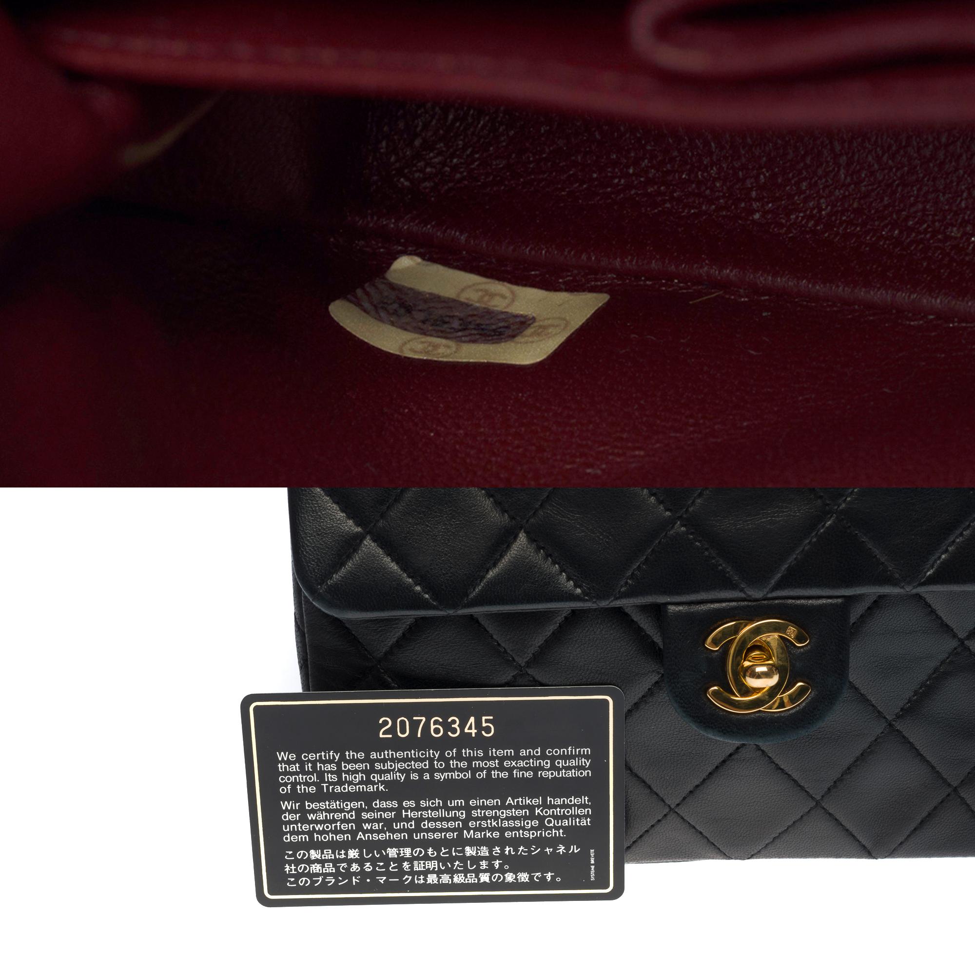 Chanel Timeless Mini Square Flap shoulder bag in black quilted lambskin, GHW 2
