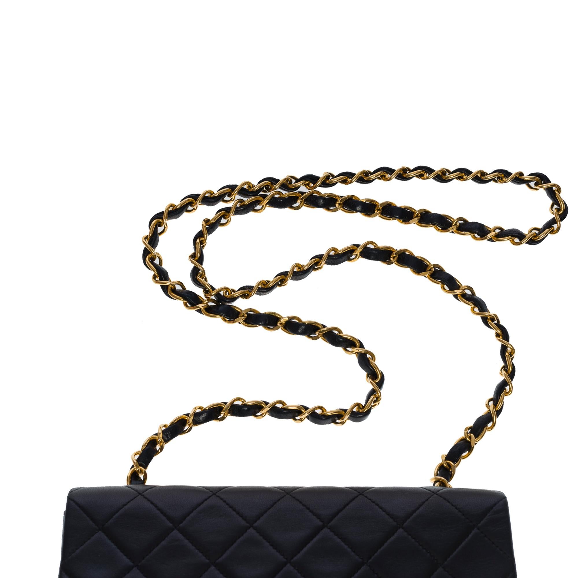 Chanel Timeless Mini Square Flap shoulder bag in black quilted lambskin, GHW 4