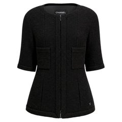 CHANEL Timeless Minimalist Black Tweed Jacket 38 FR