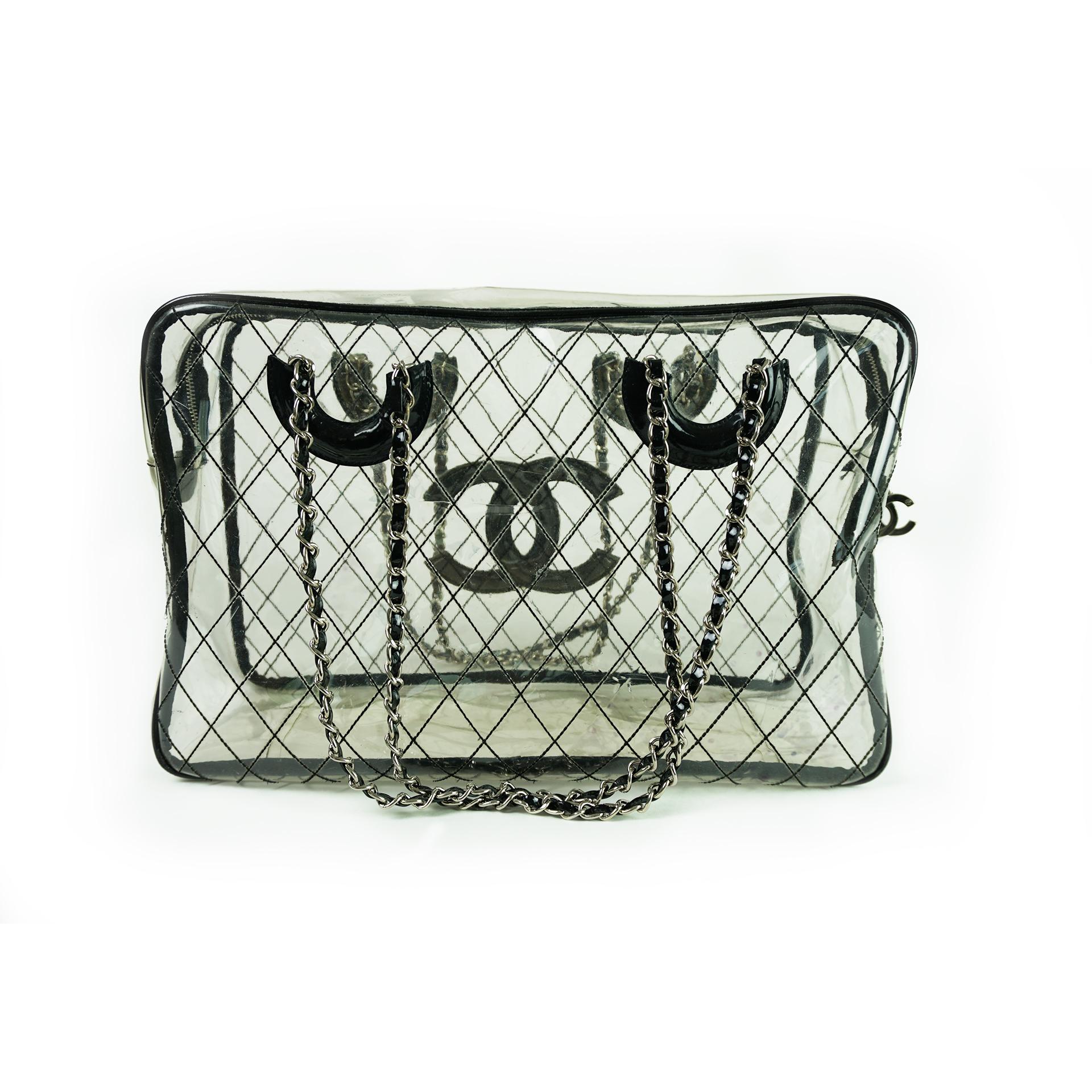 Chanel Timeless Naked Clear Transparent Gym Tote For Sale 3