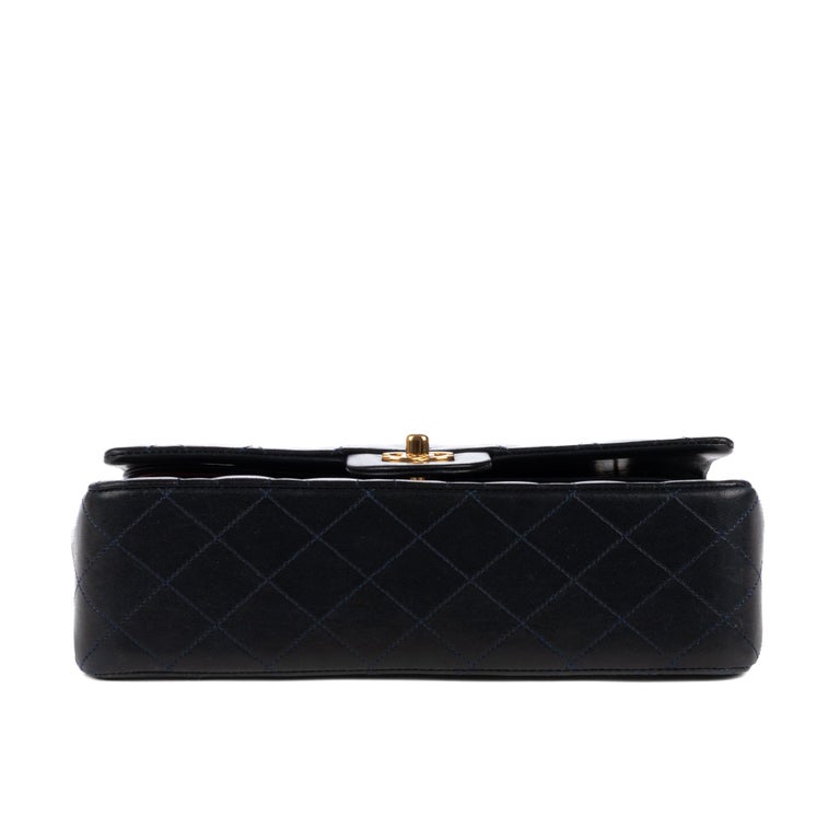 Chanel Timeless Navy Lambskin Leather Handbag at 1stDibs