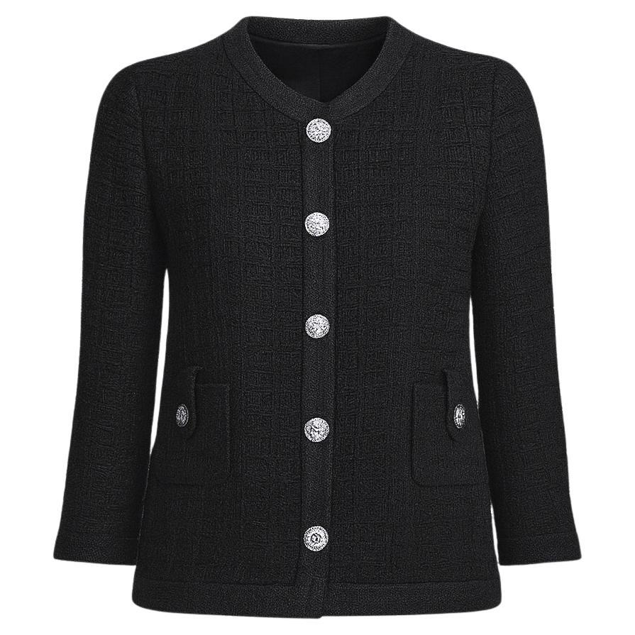 CHANEL Timeless Paris / SEOUL Black Tweed Jacket 40 FR