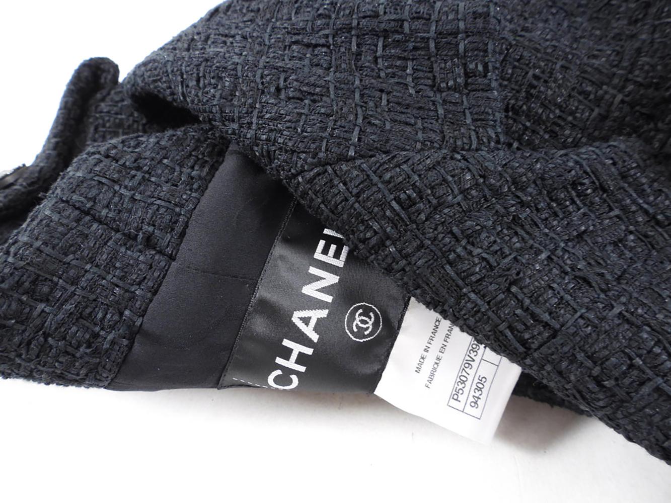  Chanel Timeless Paris / Seoul Veste en tweed noir Unisexe 