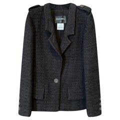 Chanel Timeless Paris / Seoul Schwarze Tweedjacke