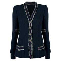 Chanel Timeless Paris / Shanghai Black Tweed Jacket 34 FR