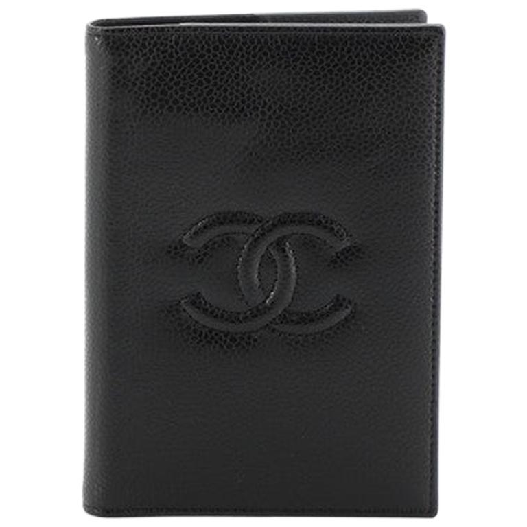 CHANEL Caviar Quilted Passport Holder Black 240082