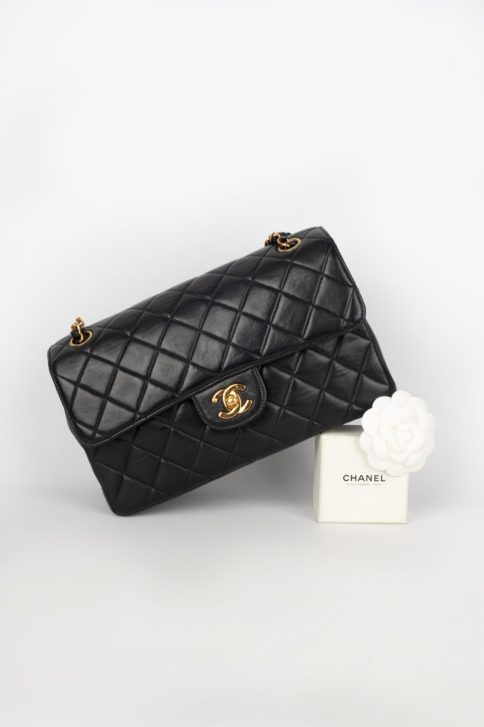 Chanel Timeless Quilted Black Leather Bag, 1996/1997 For Sale 7