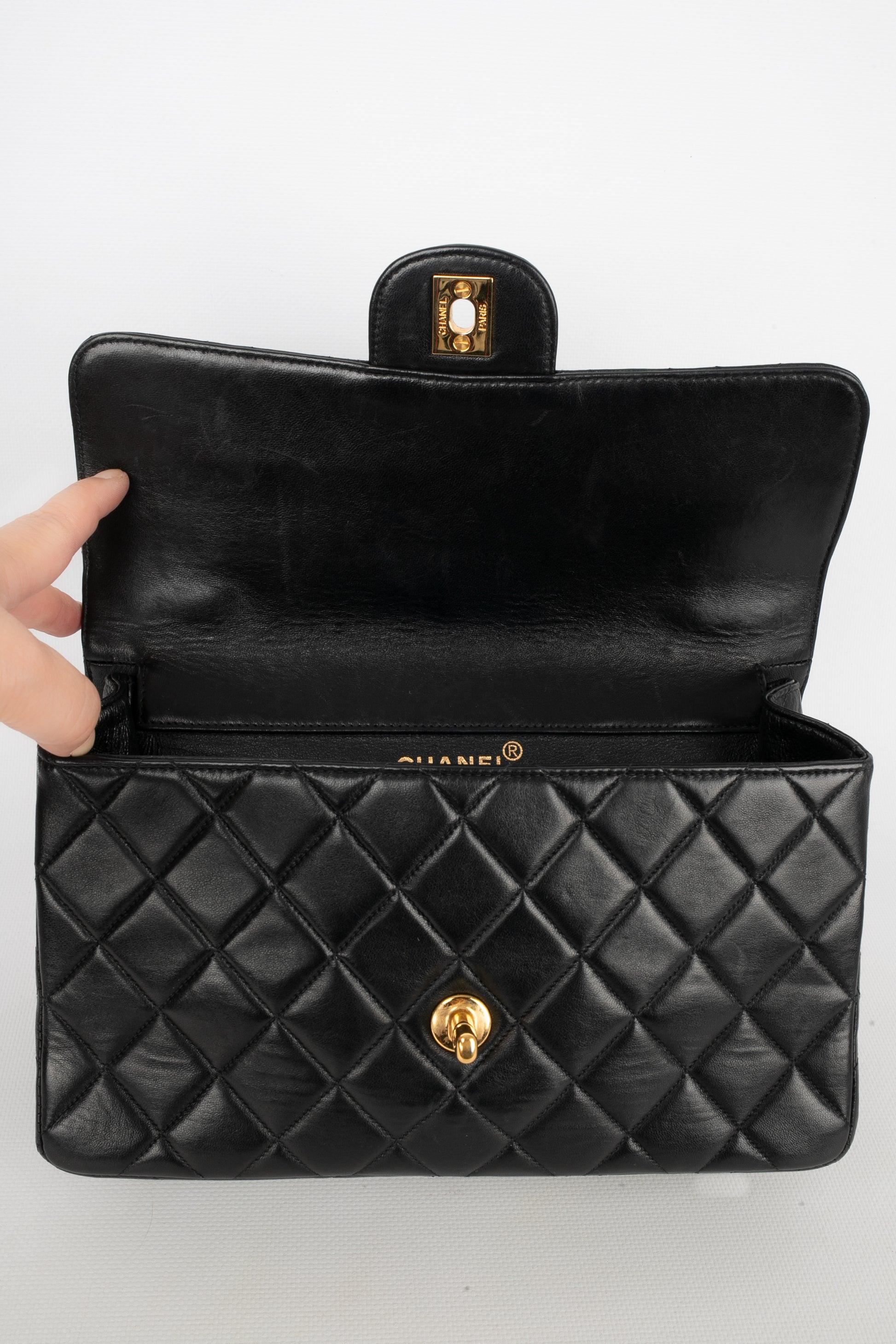 Chanel Timeless Quilted Black Leather Bag, 1996/1997 For Sale 4