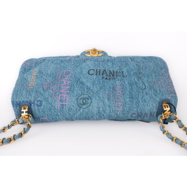 Chanel Timeless Borsa in denim trapuntata a scaglie in edizione limitata, 2022 in vendita 4