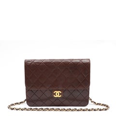Chanel Timeless Quilted Lambskin Brown Leather w/Gold Hardware