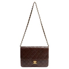 Chanel Timeless Quilted Lambskin Brown Leather w/Gold Hardware