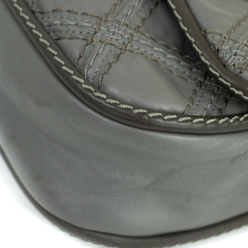CHANEL Timeless Shoulder bag in Grey Leather 4