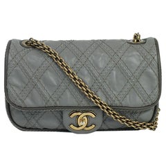 CHANEL Timeless Shoulder bag in Grey Leather