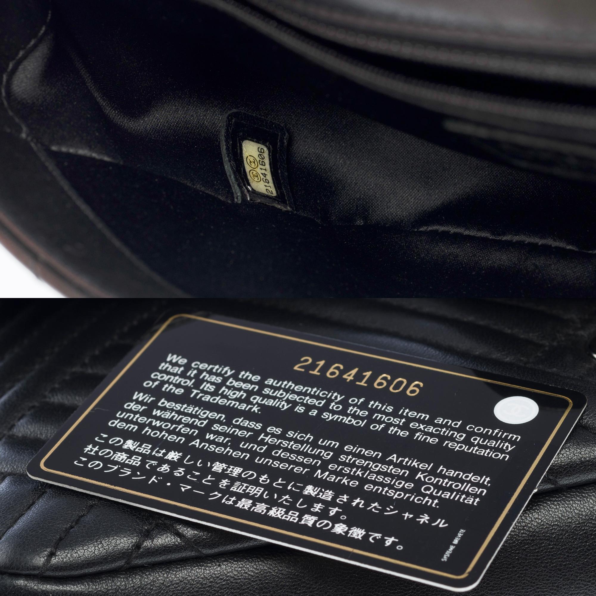 Chanel Timeless shoulder flap bag in black asymmetrical lambskin leather, RHW 3