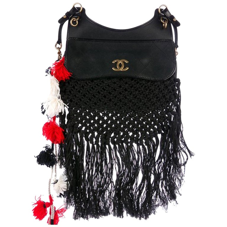 Chanel Pre-owned 2011 Resort Large Logo Fringed Tote