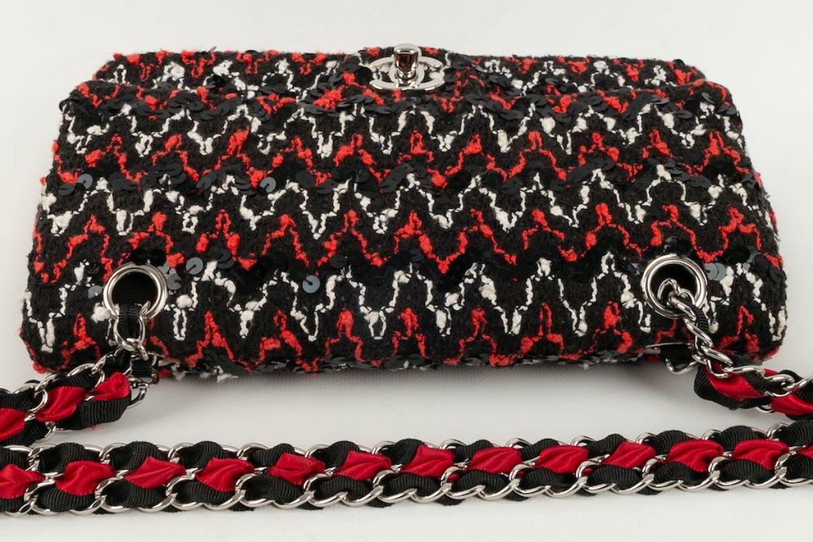 Chanel Timeless Tweed and Sequin Bag in Red, Black and White, 2009/2010 3