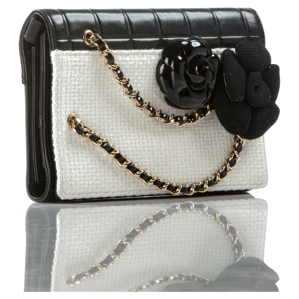 Chanel Timeless Tweed & Camellia Clutch, 2000