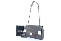 Chanel Timeless Wallet on Chain 220688 Charcoal Coated Canvas Shoulder Bag