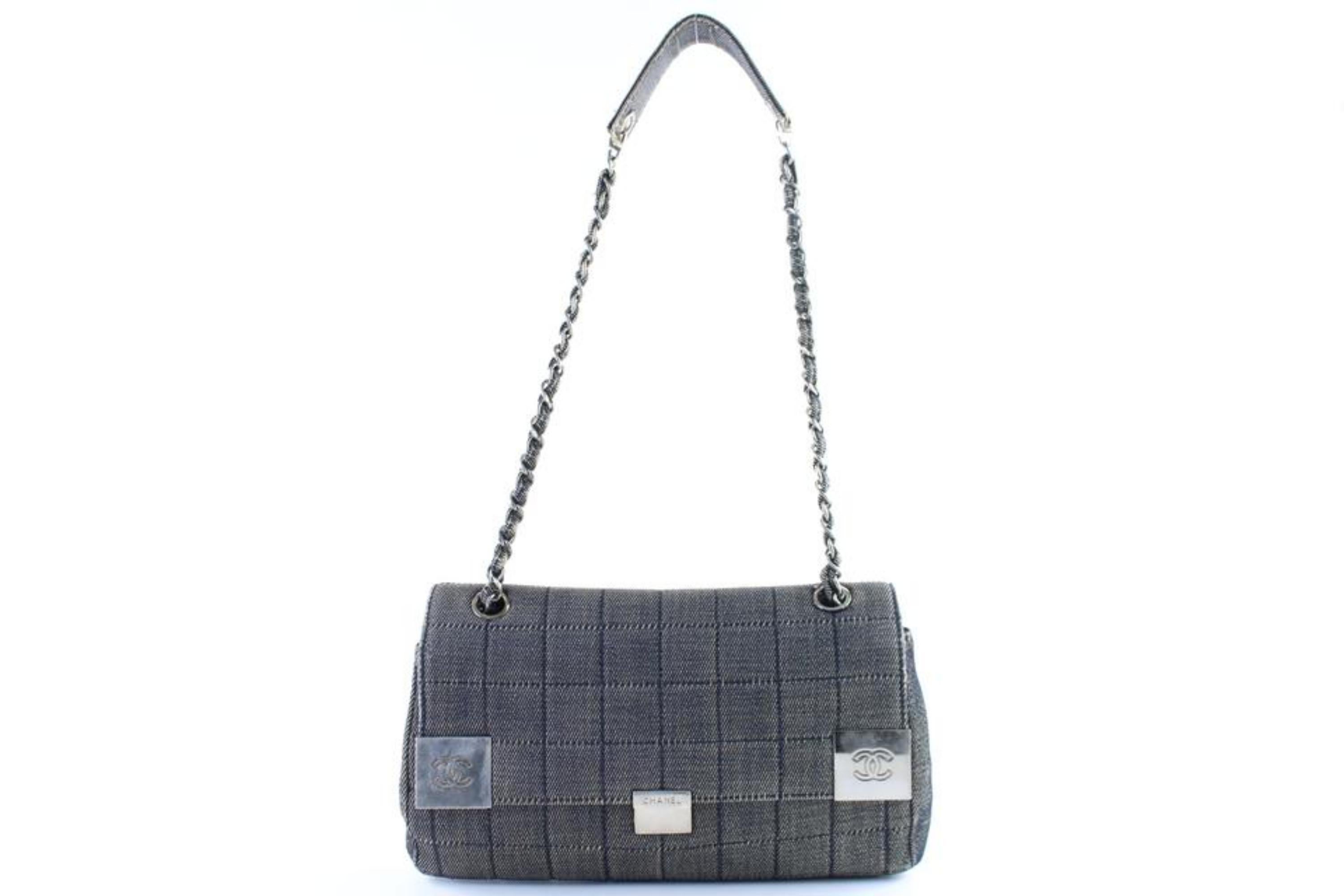 Chanel Timeless Wallet on Chain 220688 Charcoal Coated Canvas Shoulder Bag For Sale 1
