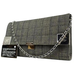 Chanel Timeless Wallet on Chain 220688 Charcoal Coated Canvas Shoulder Bag