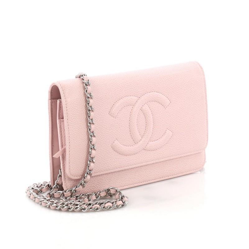 chanel caviar timeless wallet on chain