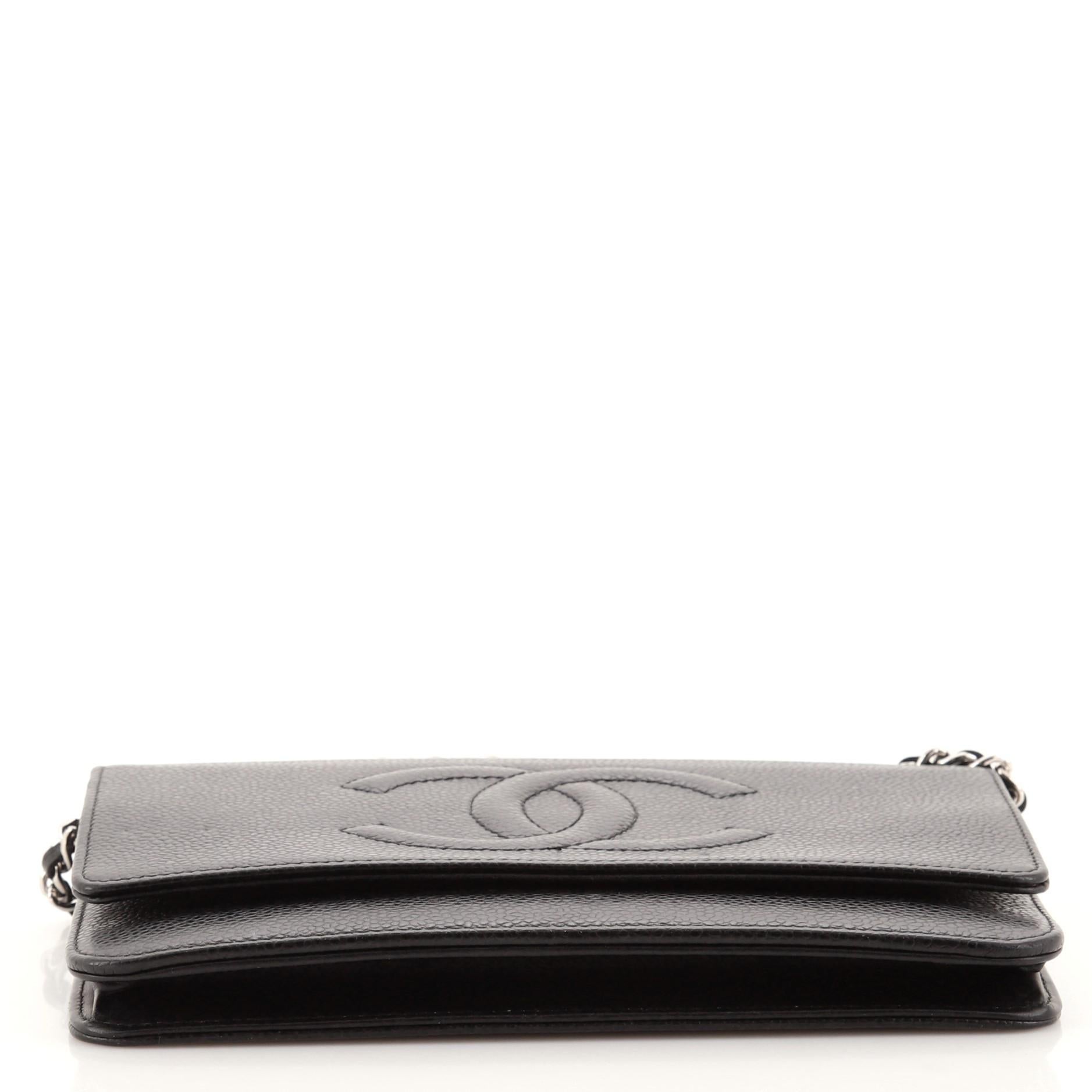 Chanel Timeless Wallet on Chain Caviar In Good Condition In NY, NY