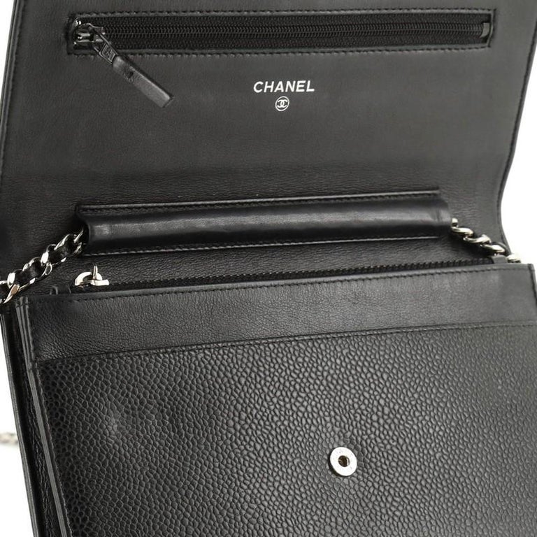 Chanel Timeless Wallet On Chain Caviar at 1stDibs