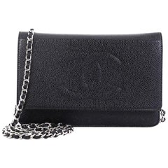 Chanel Timeless Wallet on Chain Caviar