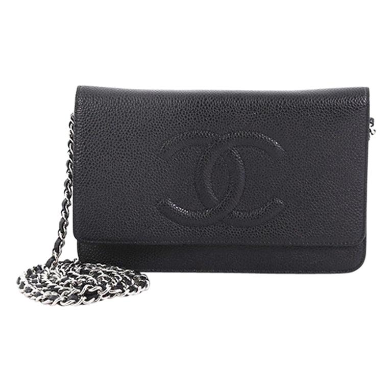 Chanel Timeless Wallet on Chain Caviar