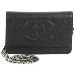 Chanel Timeless Wallet on Chain Caviar