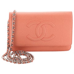 Chanel Timeless Wallet on Chain Caviar,